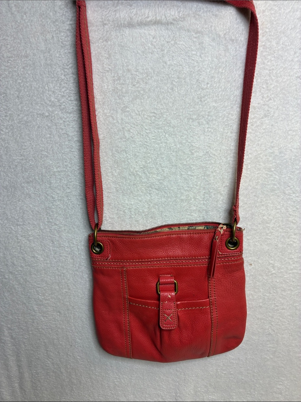 The Sak Coral Red Crossbody Bag